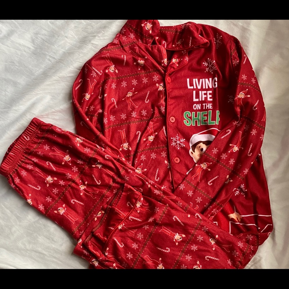 Christmas PJs “elf on the shelf”